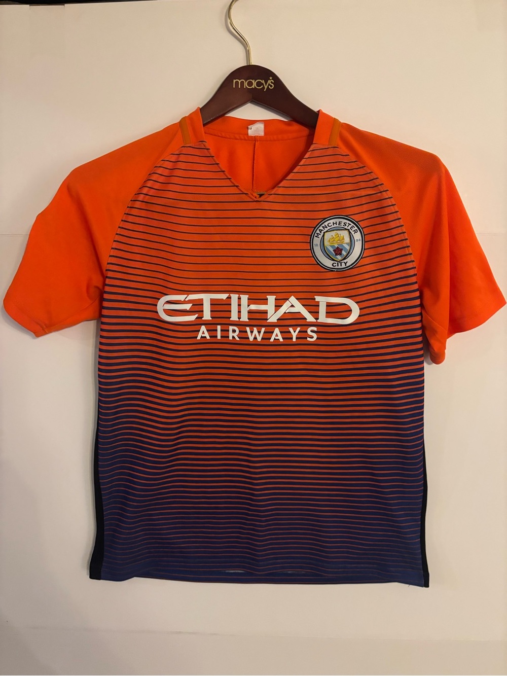 Manchester City Orange to Navy Gradient Away Jersey - Etihad Airways